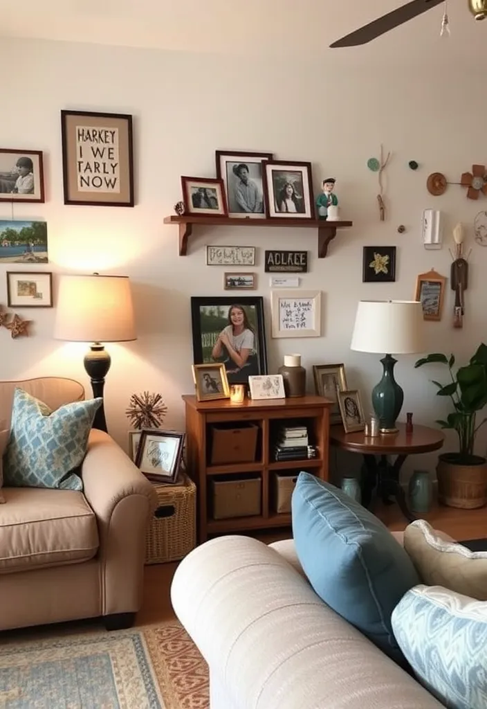 23 Apartment Aesthetic Cozy Living Room Ideas That'll Make You Want to Snuggle In! - 9. Personal Touches with Decor