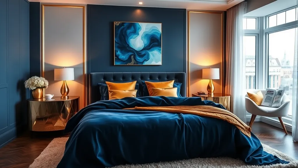 23 Blue and Gold Bedroom Ideas That'll Make You Dream of Sleeping In!
