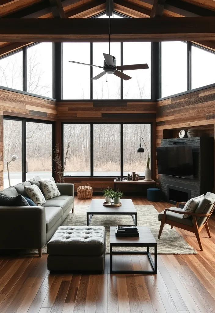 23 Classy Man Cave Ideas That'll Make You the Envy of All Your Friends! - 16. Modern Rustic Fusion