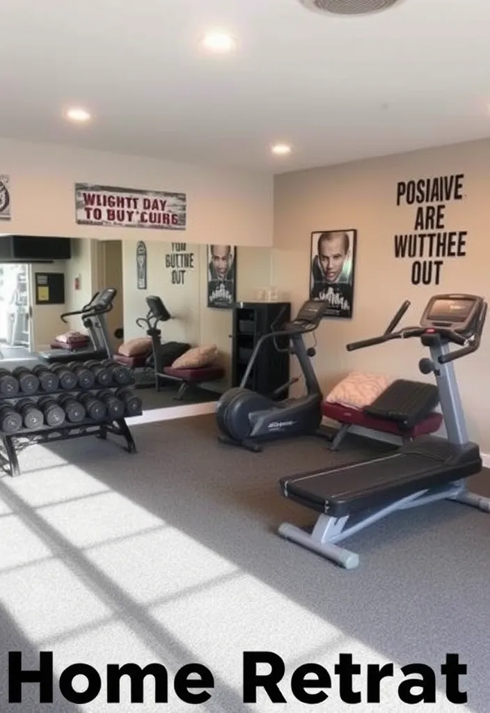 23 Classy Man Cave Ideas That'll Make You the Envy of All Your Friends! - 17. Home Gym Retreat