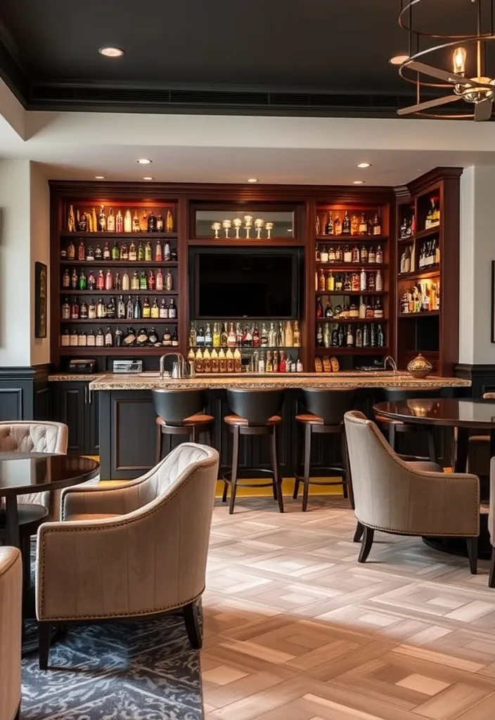 23 Classy Man Cave Ideas That'll Make You the Envy of All Your Friends! - 6. Bar and Lounge Area