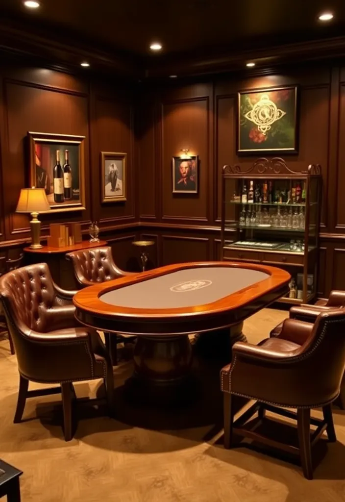 23 Classy Man Cave Ideas That'll Make You the Envy of All Your Friends! - 9. Classic Poker Room