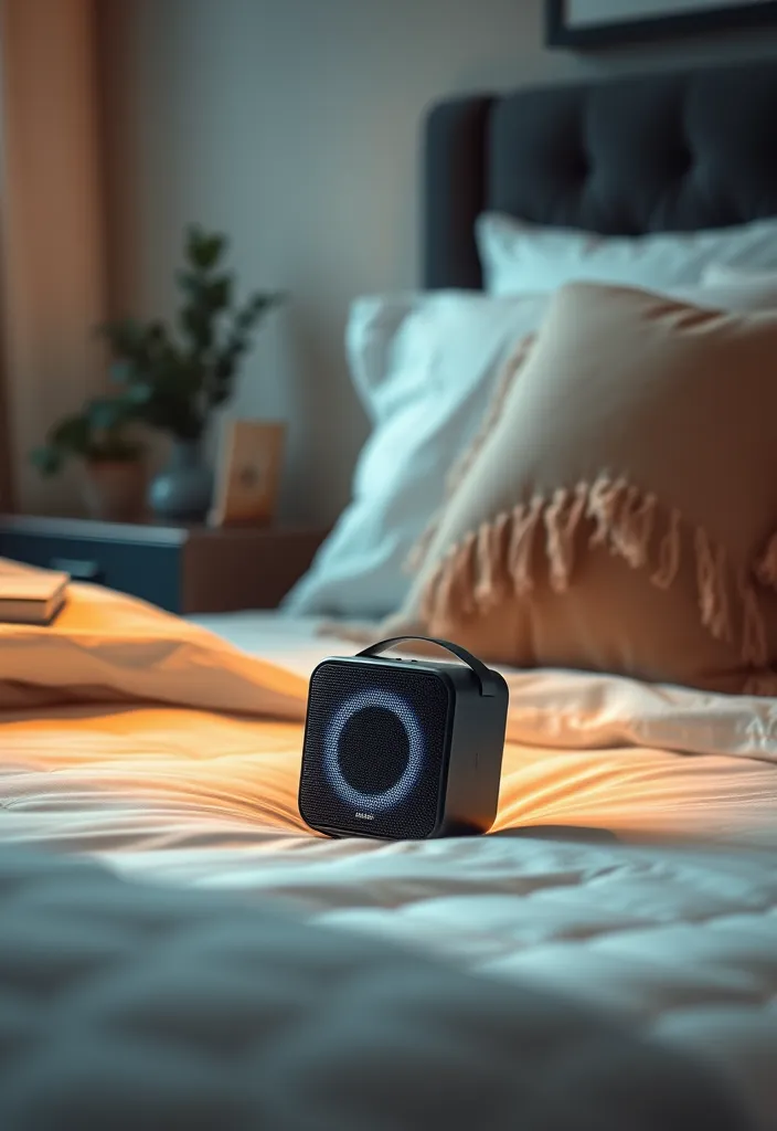 23 Comfy Bedroom Aesthetic Ideas That'll Make You Want to Curl Up and Stay! - 17. Soft Background Music