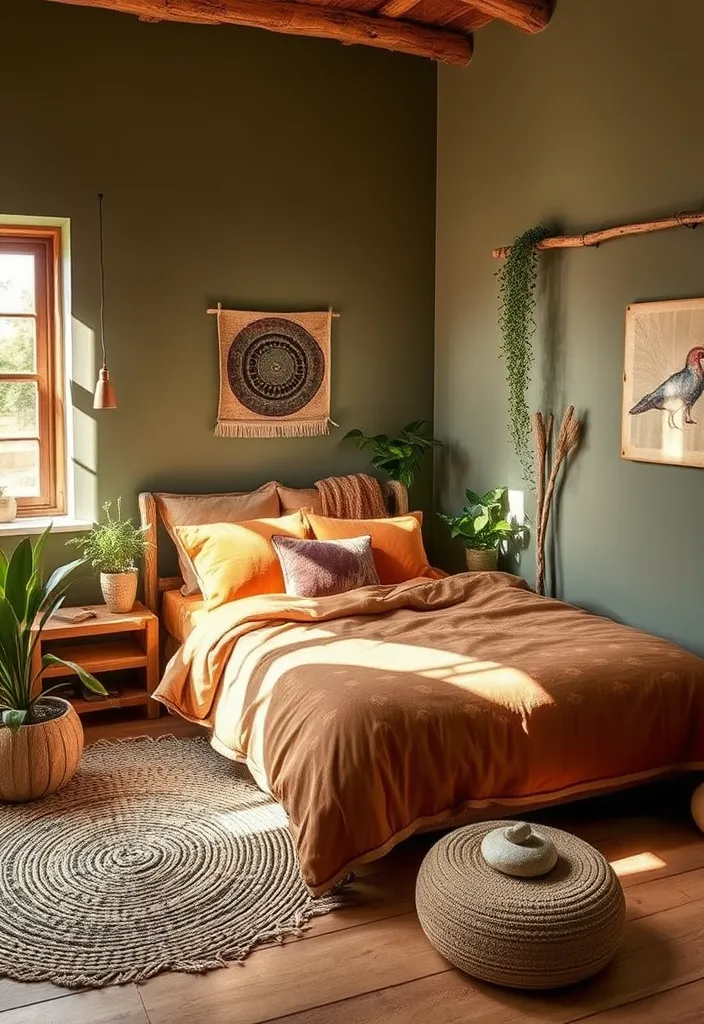 23 Comfy Bedroom Aesthetic Ideas That'll Make You Want to Curl Up and Stay! - 2. Earthy Color Palette