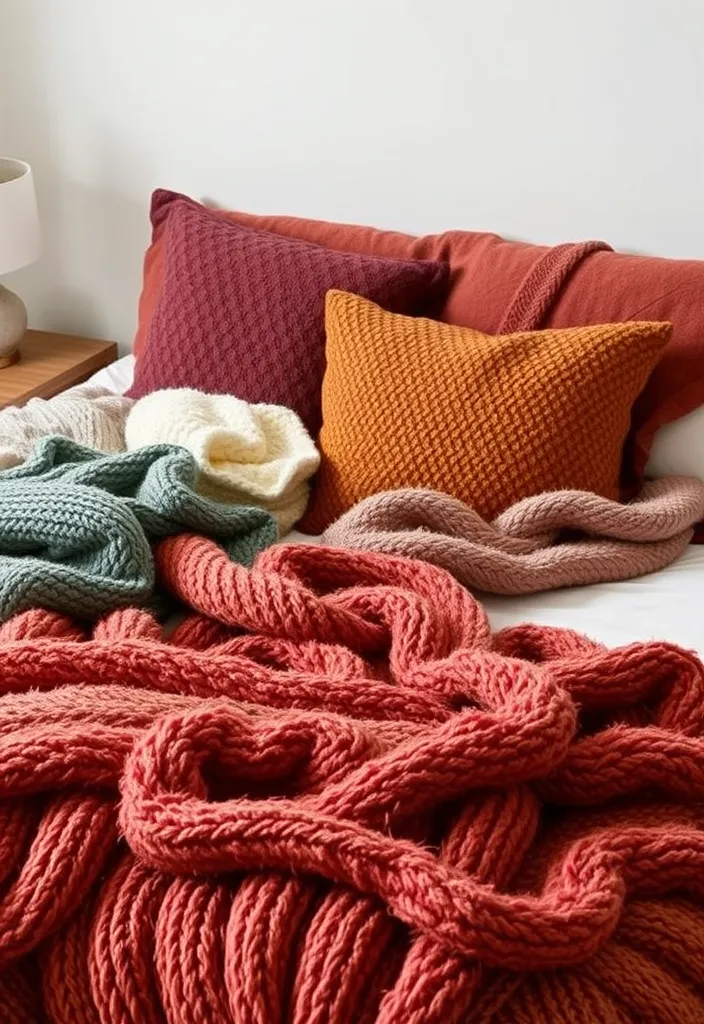 23 Comfy Bedroom Aesthetic Ideas That'll Make You Want to Curl Up and Stay! - 20. Warm Throws