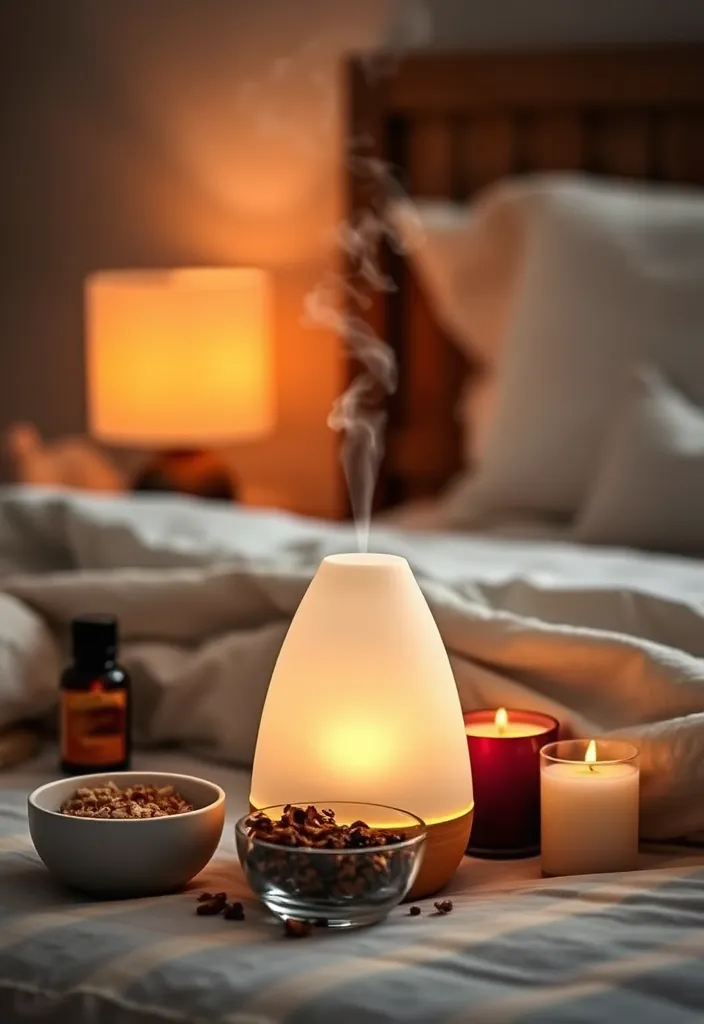 23 Comfy Bedroom Aesthetic Ideas That'll Make You Want to Curl Up and Stay! - 21. Tranquil Scents