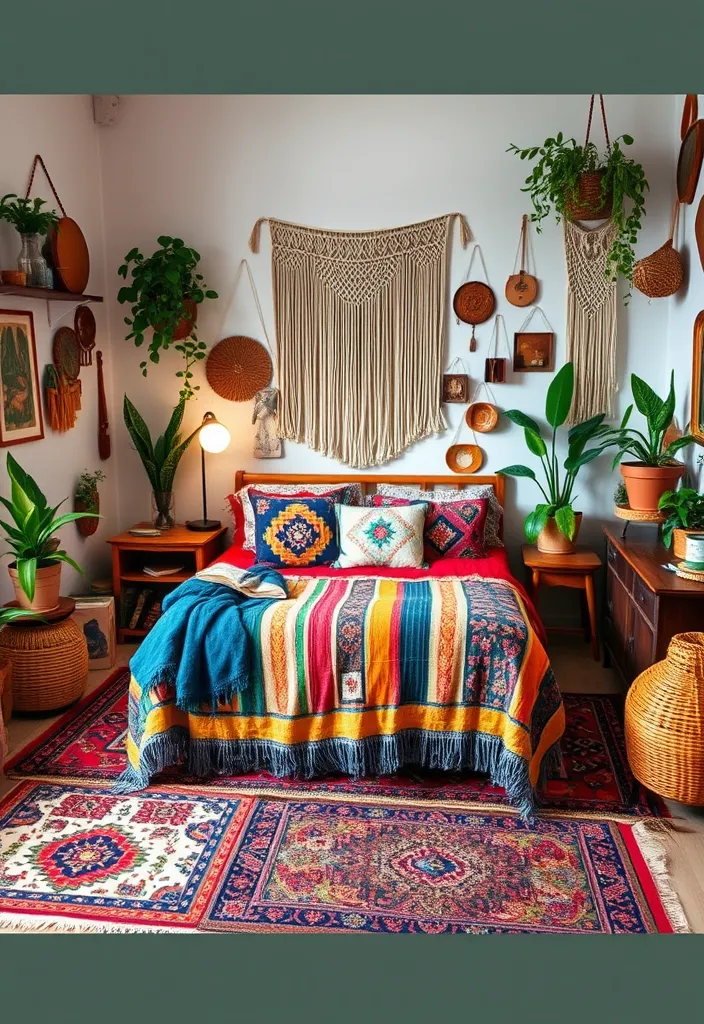 23 Comfy Bedroom Aesthetic Ideas That'll Make You Want to Curl Up and Stay! - 3. Bohemian Accents