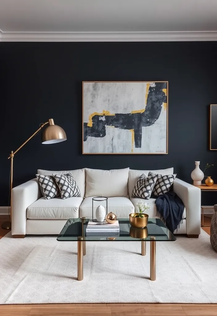 23 Cozy Moody Living Room Ideas That'll Make You Want to Snuggle Up! - 1. Dark and Dramatic Walls