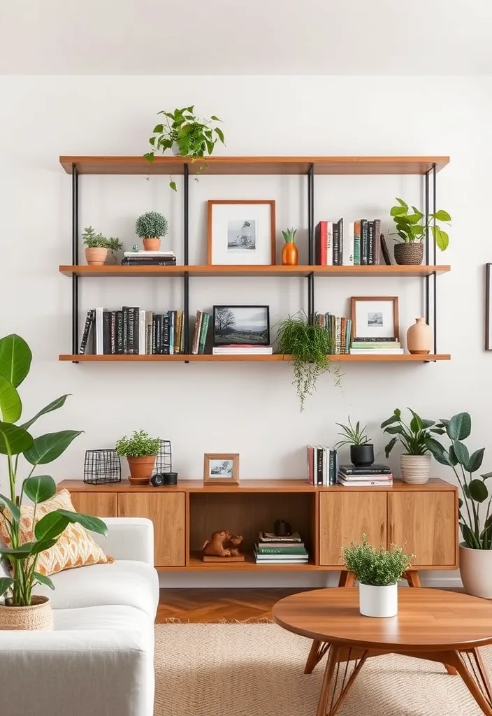 23 Cozy Moody Living Room Ideas That'll Make You Want to Snuggle Up! - 10. Open Shelving