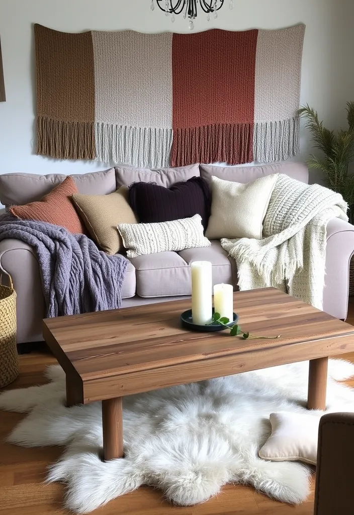23 Cozy Moody Living Room Ideas That'll Make You Want to Snuggle Up! - 2. Layered Textures