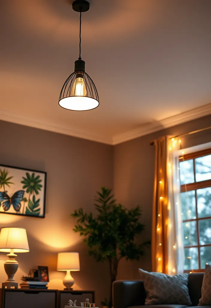 23 Cozy Moody Living Room Ideas That'll Make You Want to Snuggle Up! - 3. Ambient Lighting