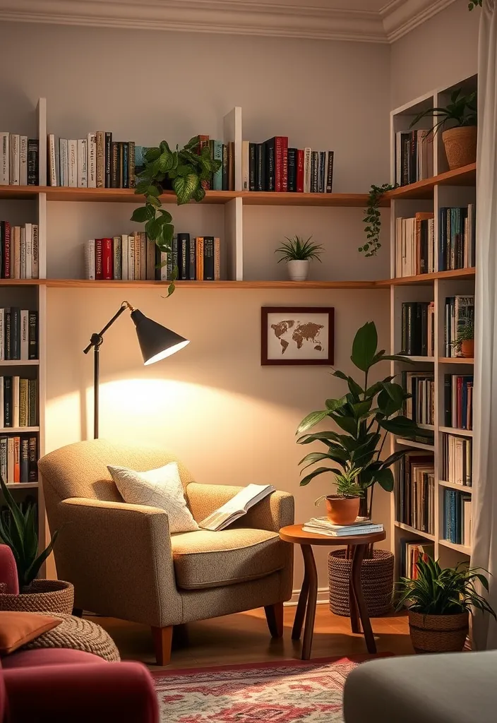 23 Cozy Moody Living Room Ideas That'll Make You Want to Snuggle Up! - 7. Cozy Nooks