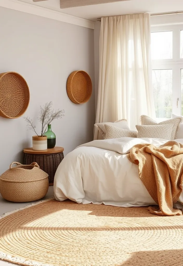 23 Enchanting Cottage Bedroom Ideas for a Dark and Cozy Escape (#5 Is a Must-See!) - 10. Natural Textures