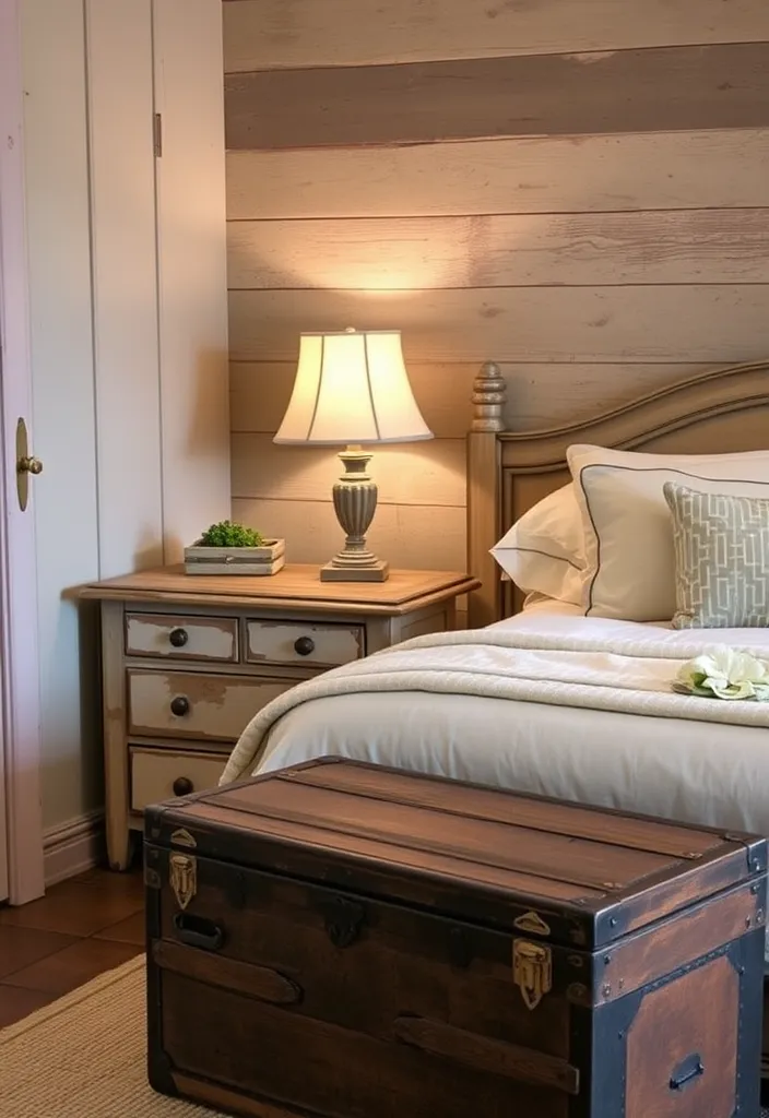 23 Enchanting Cottage Bedroom Ideas for a Dark and Cozy Escape (#5 Is a Must-See!) - 16. Distressed Finishes