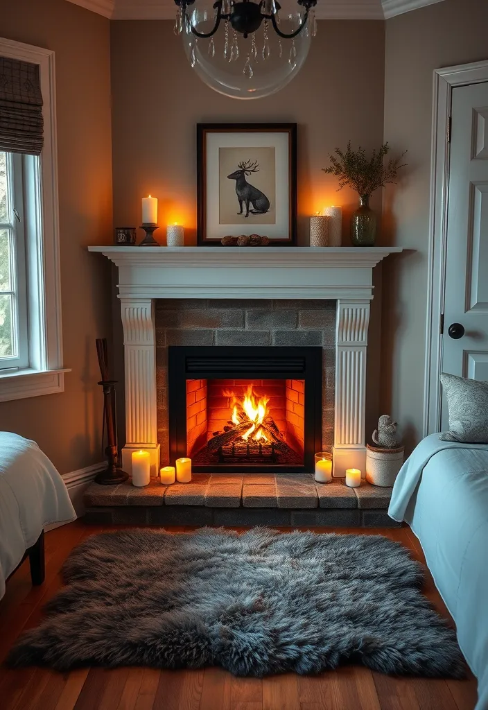 23 Enchanting Cottage Bedroom Ideas for a Dark and Cozy Escape (#5 Is a Must-See!) - 21. Cozy Corner Fireplaces