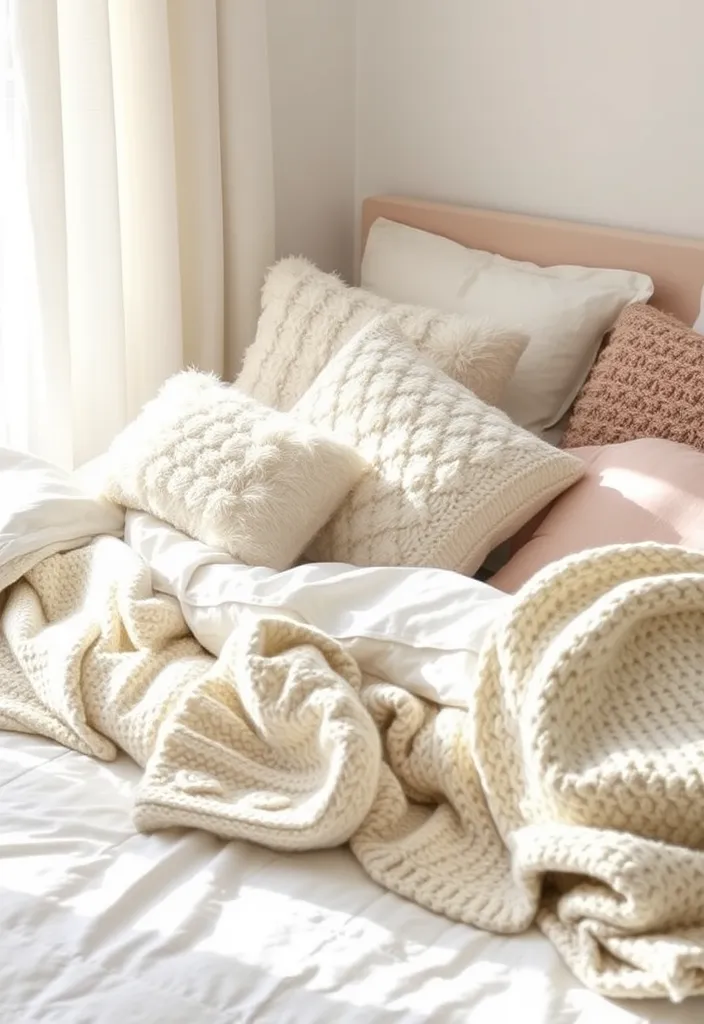 23 Enchanting Cottage Bedroom Ideas for a Dark and Cozy Escape (#5 Is a Must-See!) - 4. Layered Textiles