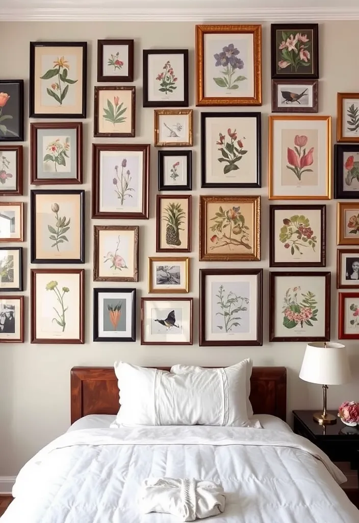 23 Enchanting Cottage Bedroom Ideas for a Dark and Cozy Escape (#5 Is a Must-See!) - 5. Statement Wall Art
