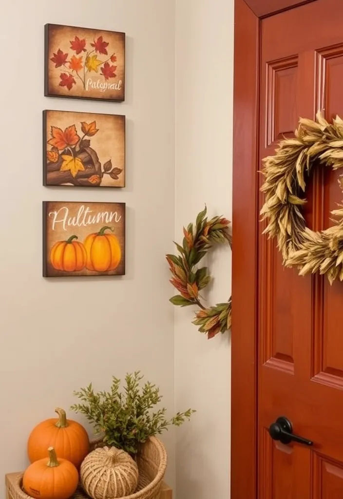 23 Farmhouse Living Room Wall Decor Ideas That'll Transform Your Space! - 12. Seasonal Decor Swaps