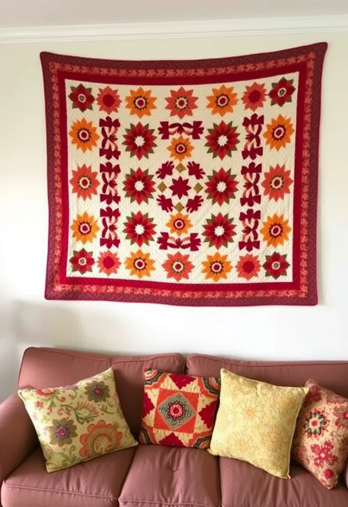 23 Farmhouse Living Room Wall Decor Ideas That'll Transform Your Space! - 9. Cozy Textiles and Fabrics