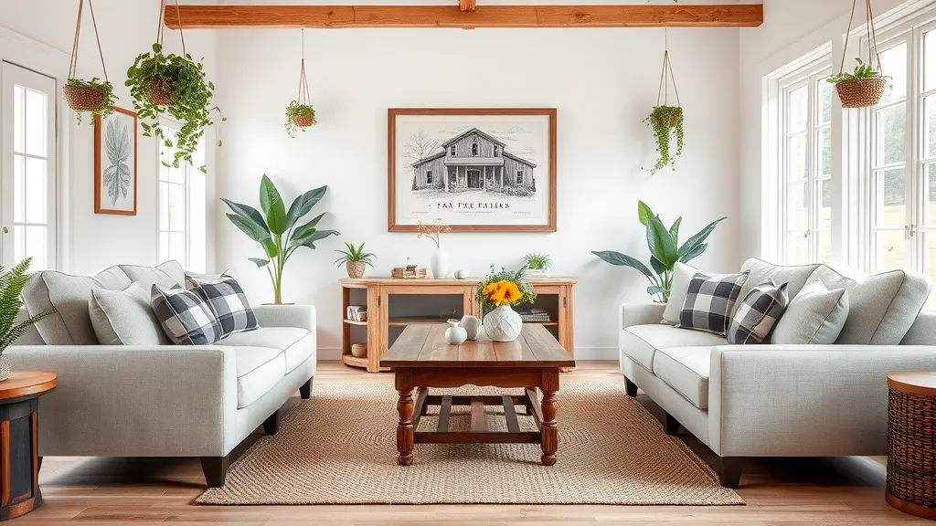 23 Farmhouse Living Room Wall Decor Ideas That'll Transform Your Space!