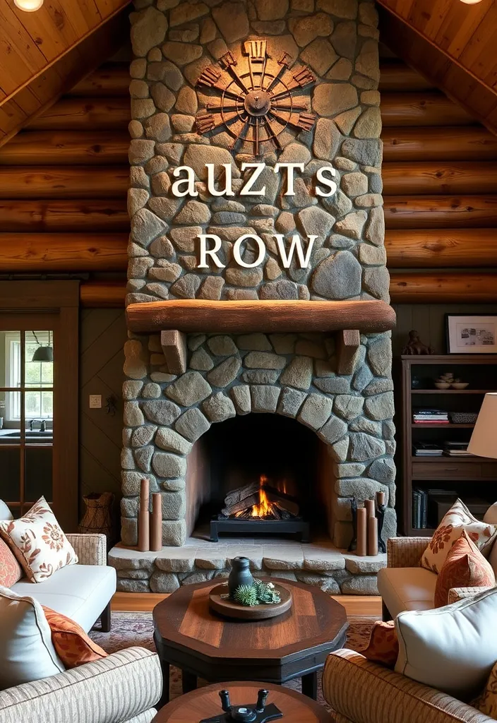 23 Living Room Fireplace Ideas That'll Make You Want to Cozy Up Right Now! - 15. Outdoor-Inspired Indoor Fireplace