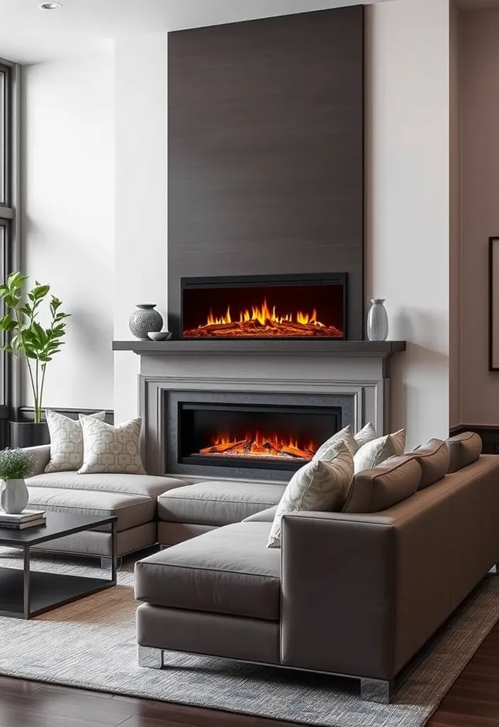 23 Living Room Fireplace Ideas That'll Make You Want to Cozy Up Right Now! - 6. Electric Fireplace Insert