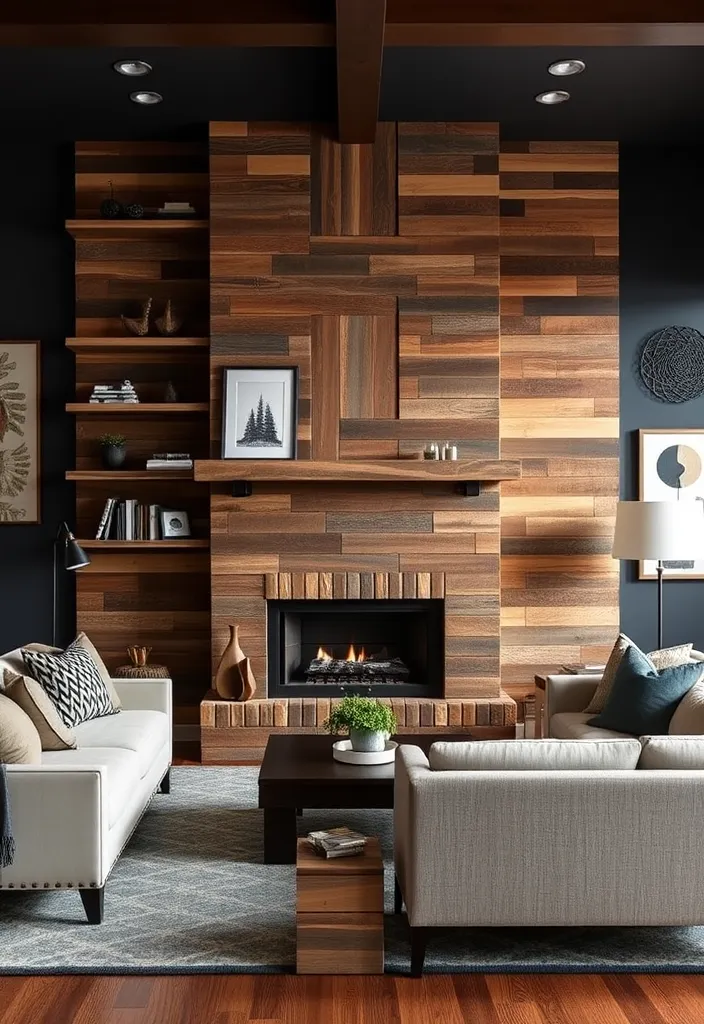 23 Living Room Fireplace Ideas That'll Make You Want to Cozy Up Right Now! - 7. Statement Fireplace Wall