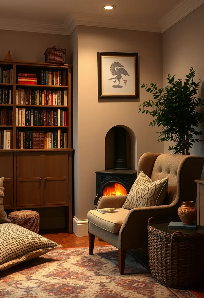 23 Living Room Fireplace Ideas That'll Make You Want to Cozy Up Right Now! - 8. Corner Fireplace Nook