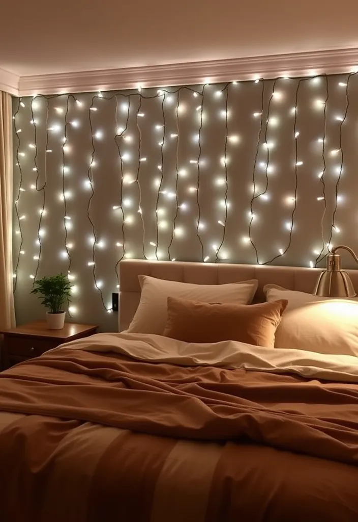 23 Romantic Master Bedroom Decor Ideas That'll Make You Believe in Love Again! - 1. Soft Lighting with Fairy Lights