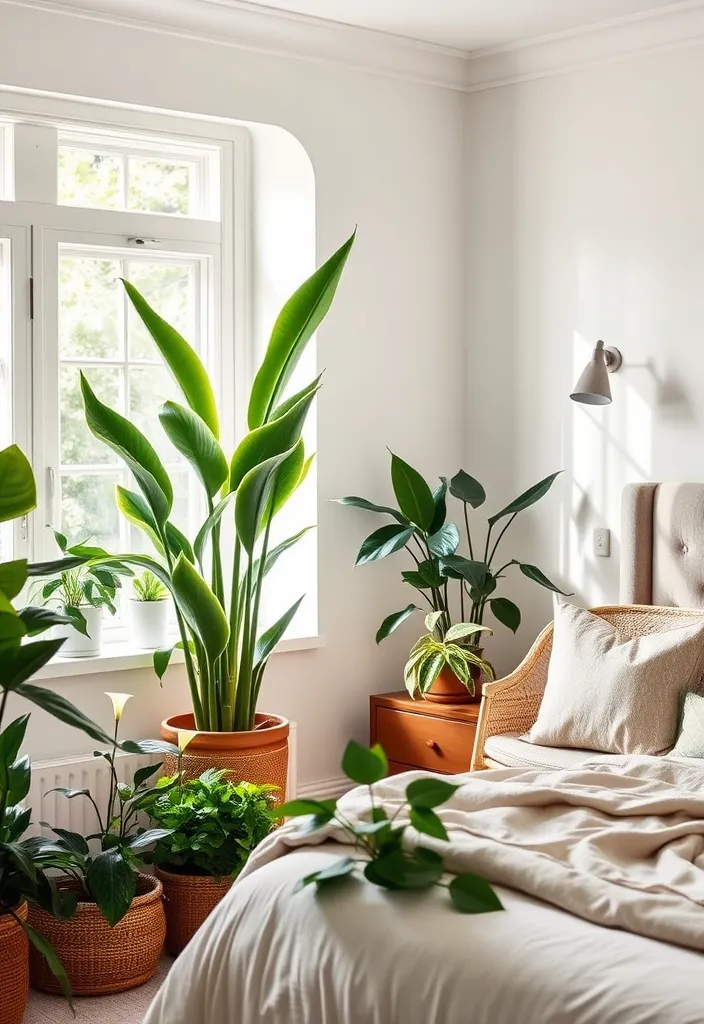 23 Romantic Master Bedroom Decor Ideas That'll Make You Believe in Love Again! - 12. Natural Elements with Indoor Plants