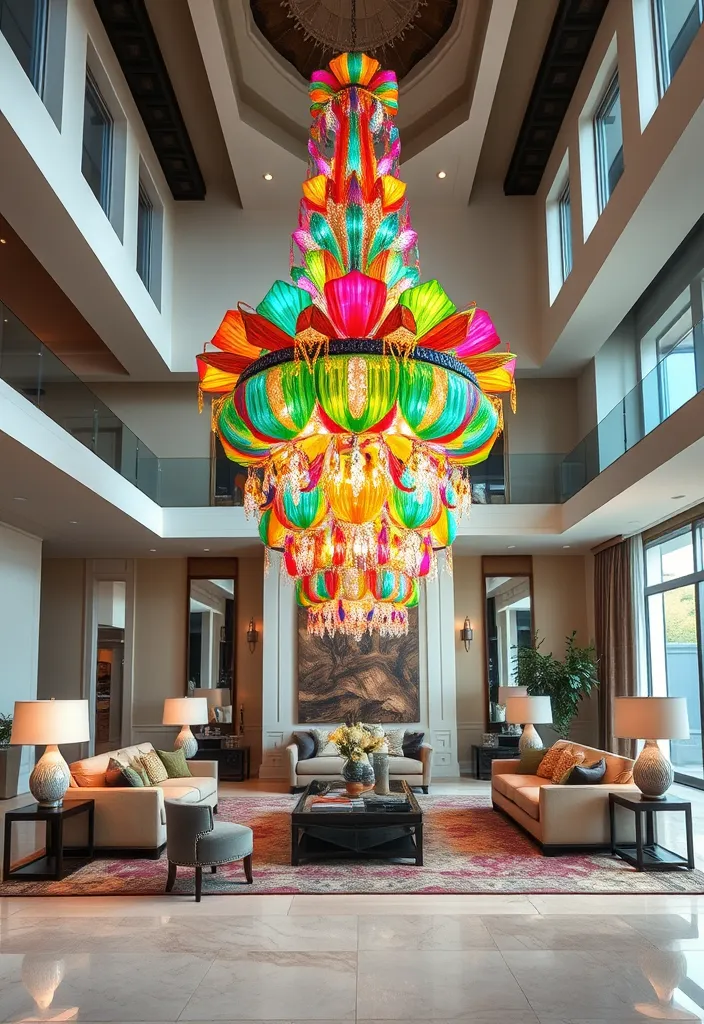 23 Stunning Chandeliers for Living Room Ideas That Will Dazzle Your Guests! - 7. Statement Lighting