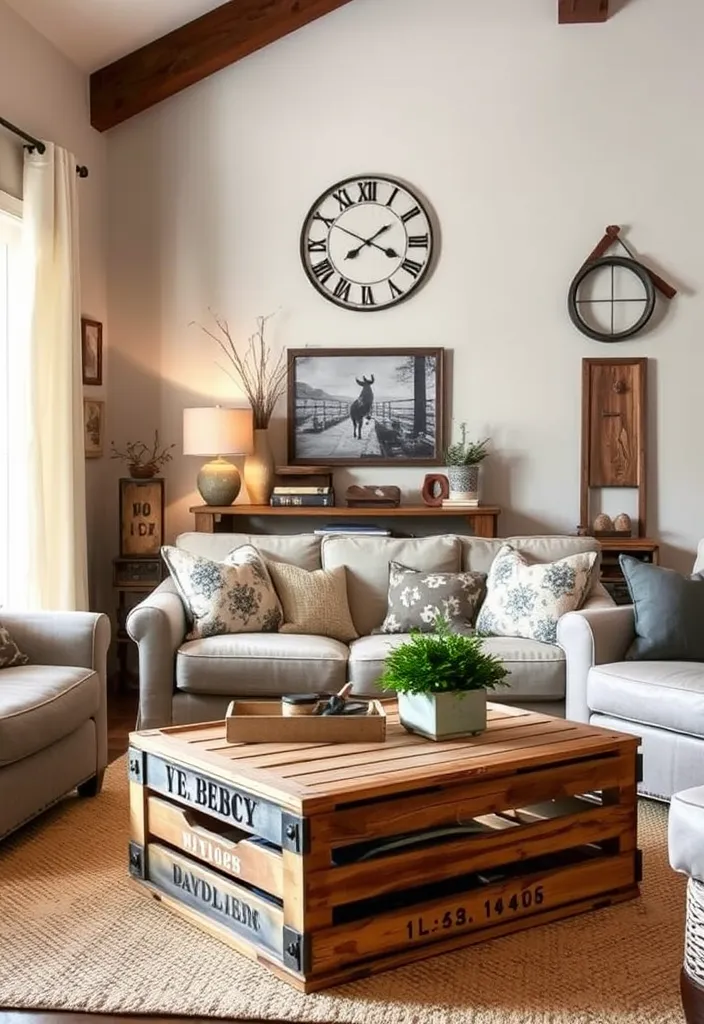 23 Western Living Room Ranch Style Ideas That'll Make You Want to Kick Up Your Boots! - 11. Farmhouse-Style Accessories