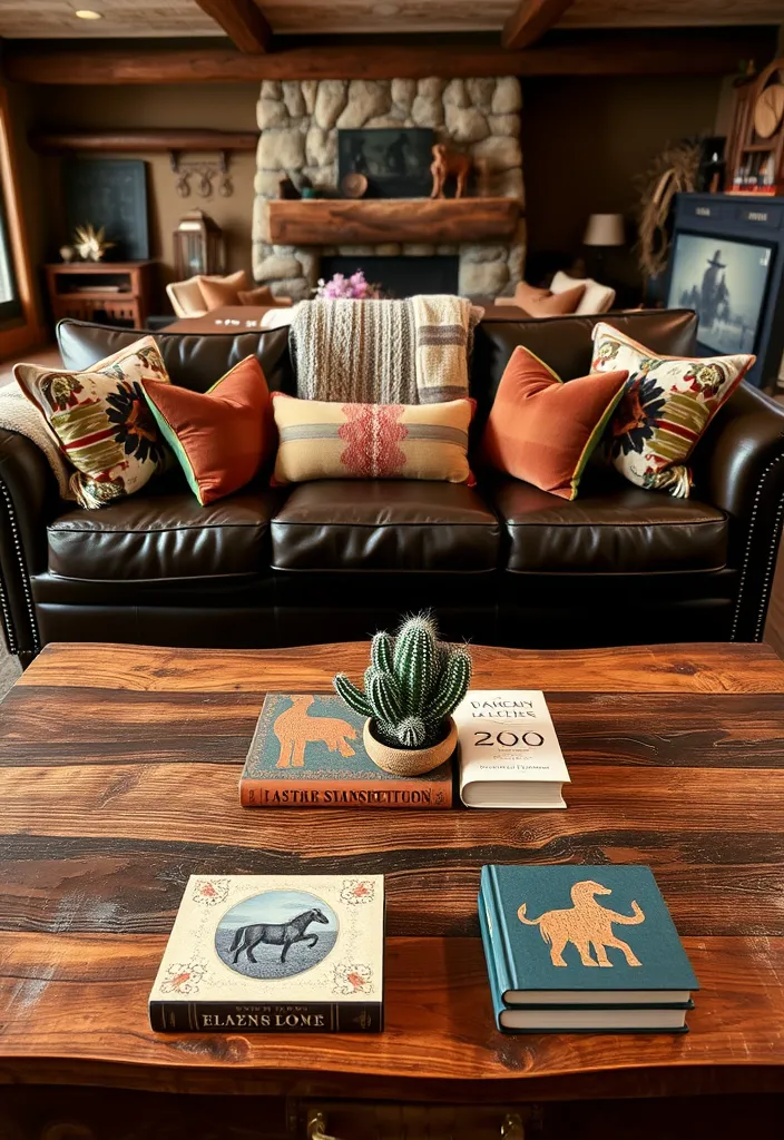 23 Western Living Room Ranch Style Ideas That'll Make You Want to Kick Up Your Boots! - 2. Cozy Leather Furniture