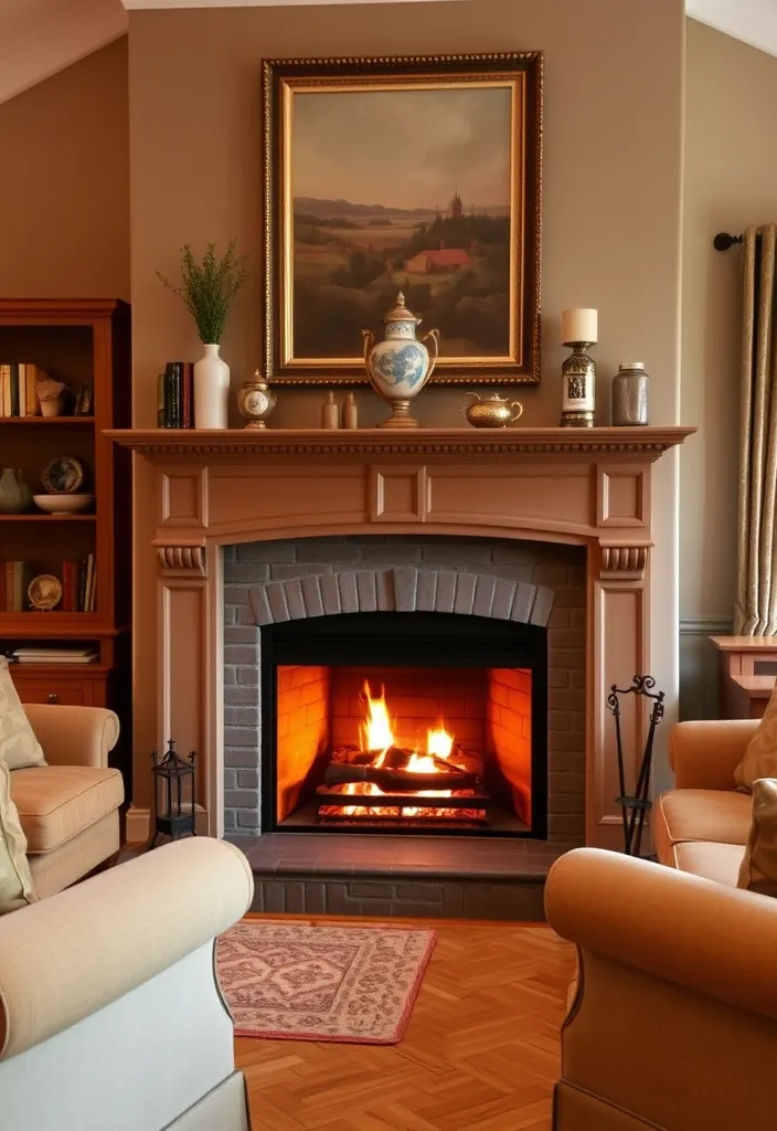 24 Comfy Living Room Ideas That'll Make You Want to Snuggle Up Right Now! - 13. Cozy Fireplaces