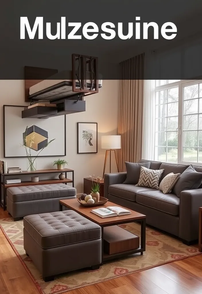 24 Comfy Living Room Ideas That'll Make You Want to Snuggle Up Right Now! - 14. Multifunctional Furniture