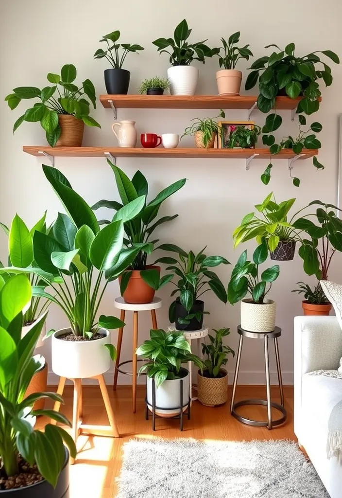 24 Comfy Living Room Ideas That'll Make You Want to Snuggle Up Right Now! - 7. Indoor Plants for Freshness