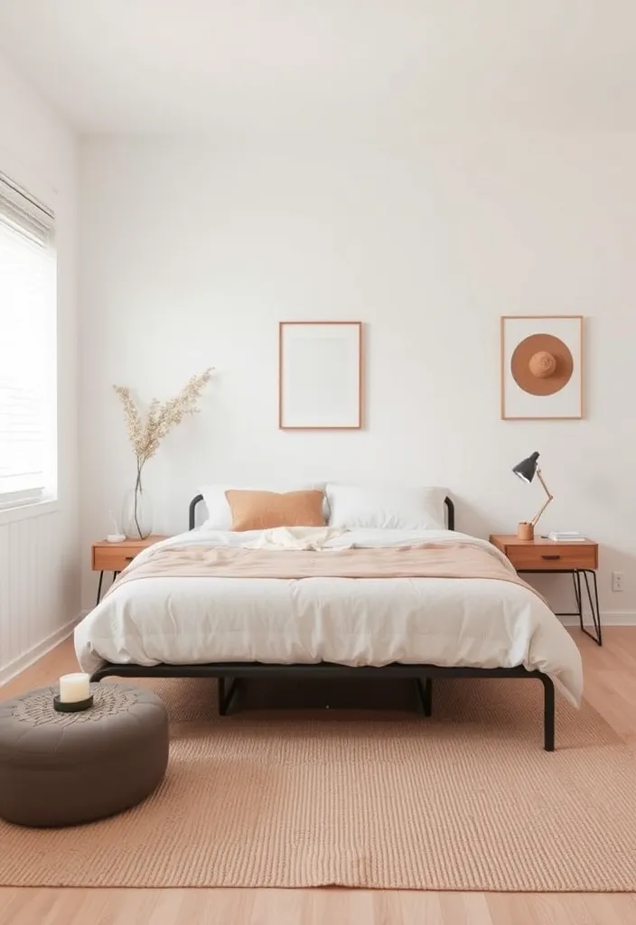 24 Cozy Apartment Bedroom Ideas That'll Make You Want to Snuggle Right In! - 21. Embrace Minimalism
