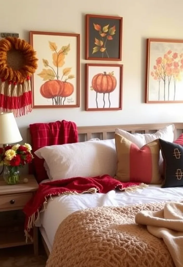 24 Cozy Apartment Bedroom Ideas That'll Make You Want to Snuggle Right In! - 24. Seasonal Decor Swaps