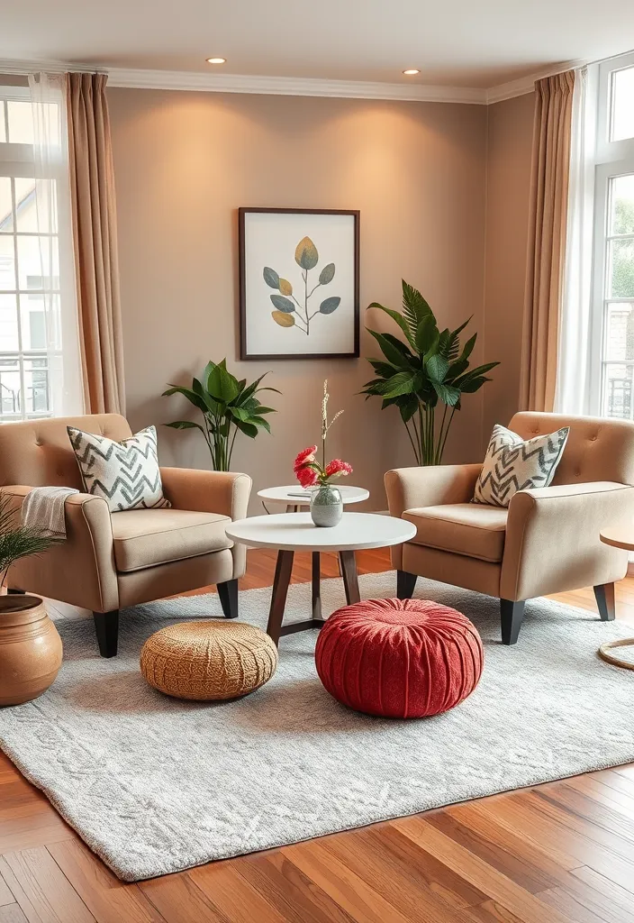 24 Cozy Living Room Design Ideas That Will Warm Your Heart! - 3. Cozy Seating Arrangements