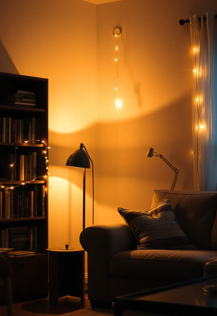 24 Cozy Living Room Design Ideas That Will Warm Your Heart! - 6. Soft Lighting for a Warm Glow
