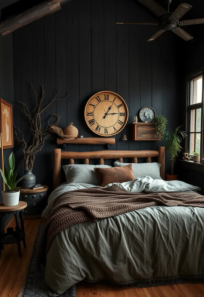 24 Dark Western Bedroom Ideas That’ll Make You Feel Like You’re in a Movie! - 13. Natural Elements