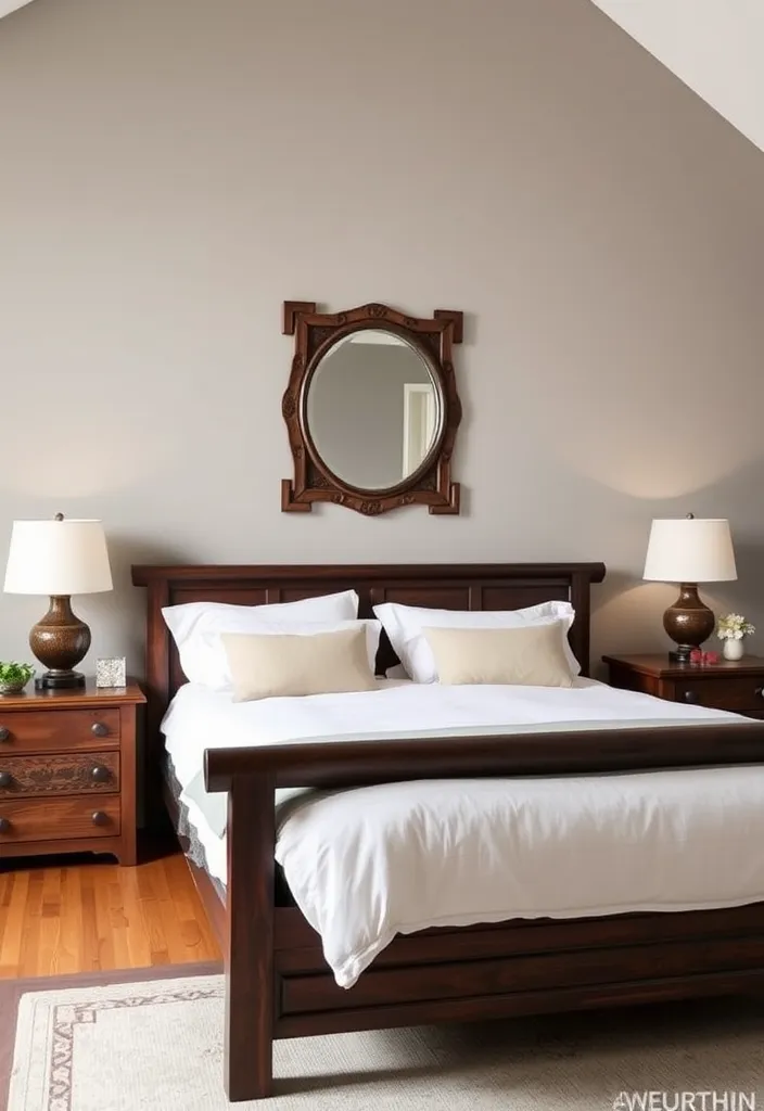 24 Dark Western Bedroom Ideas That’ll Make You Feel Like You’re in a Movie! - 2. Dark Wood Accents