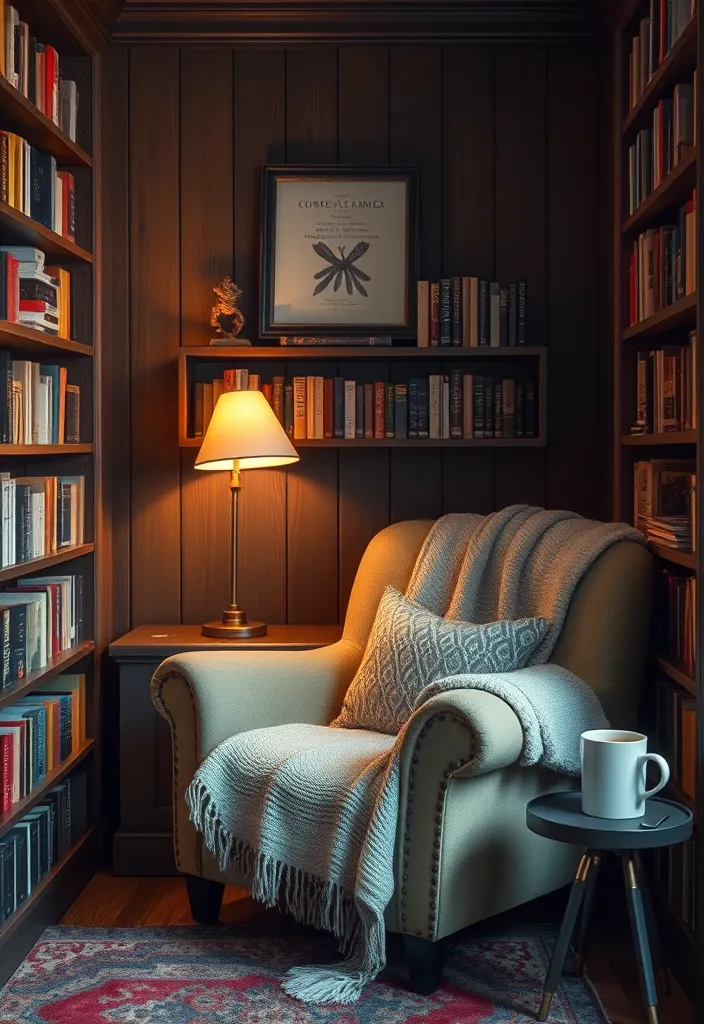 24 Dark Western Bedroom Ideas That’ll Make You Feel Like You’re in a Movie! - 5. Cozy Reading Nook