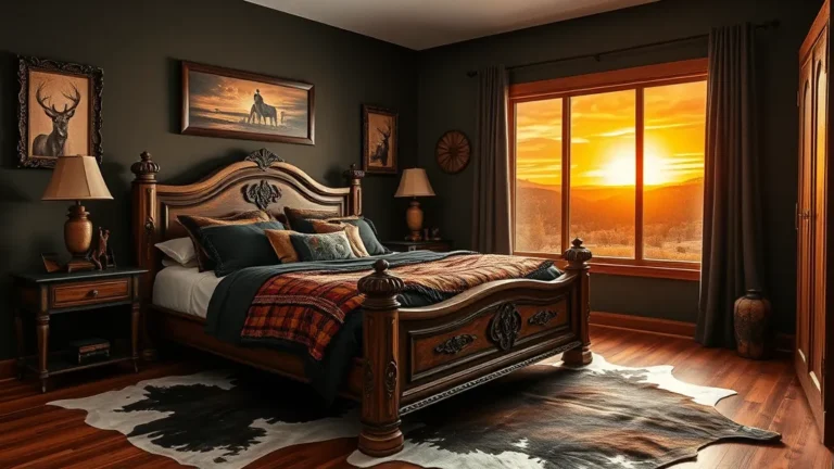 24 Dark Western Bedroom Ideas That’ll Make You Feel Like You’re in a Movie!