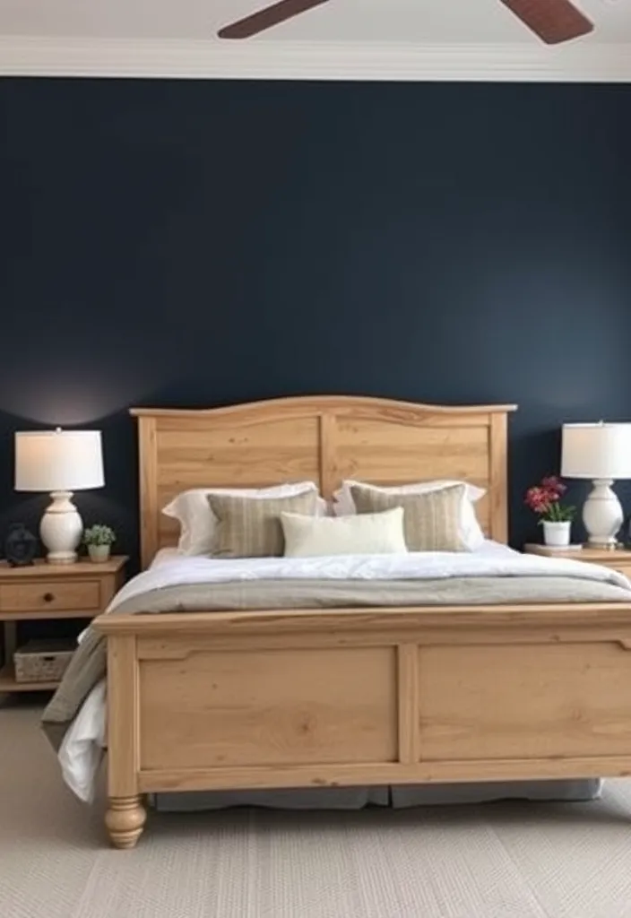 24 Dark Western Bedroom Ideas That’ll Make You Feel Like You’re in a Movie! - 9. Dark Accent Walls