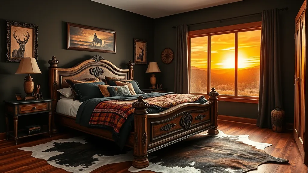 24 Dark Western Bedroom Ideas That’ll Make You Feel Like You’re in a Movie!