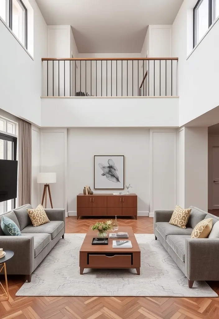 24 Double Height Living Room Ideas That'll Make You Want to Redecorate Immediately! - 20. Multi-Functional Furniture