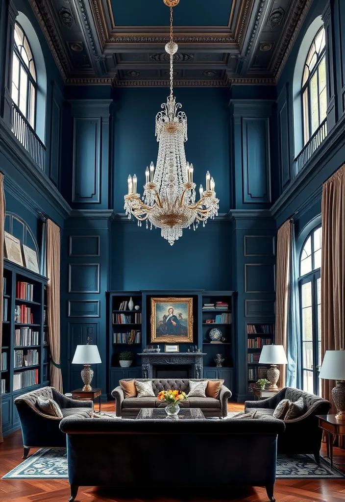 24 Double Height Living Room Ideas That'll Make You Want to Redecorate Immediately! - 4. Elegant Classic