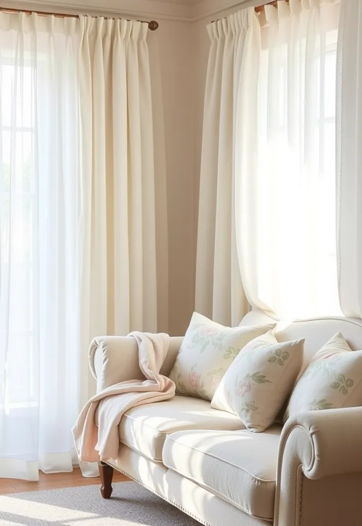 24 Jaw-Dropping Summer Room Ideas That Will Transform Your Space! - 10. Light and Airy Fabrics