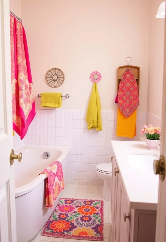 24 Jaw-Dropping Summer Room Ideas That Will Transform Your Space! - 19. Colorful Bathroom Retreat